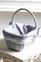 Alleluja, koszyczek na święconkę z serwetką, szary