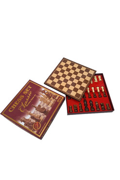 Classico, klasyczne szachy drewniane, wym.27x27cm