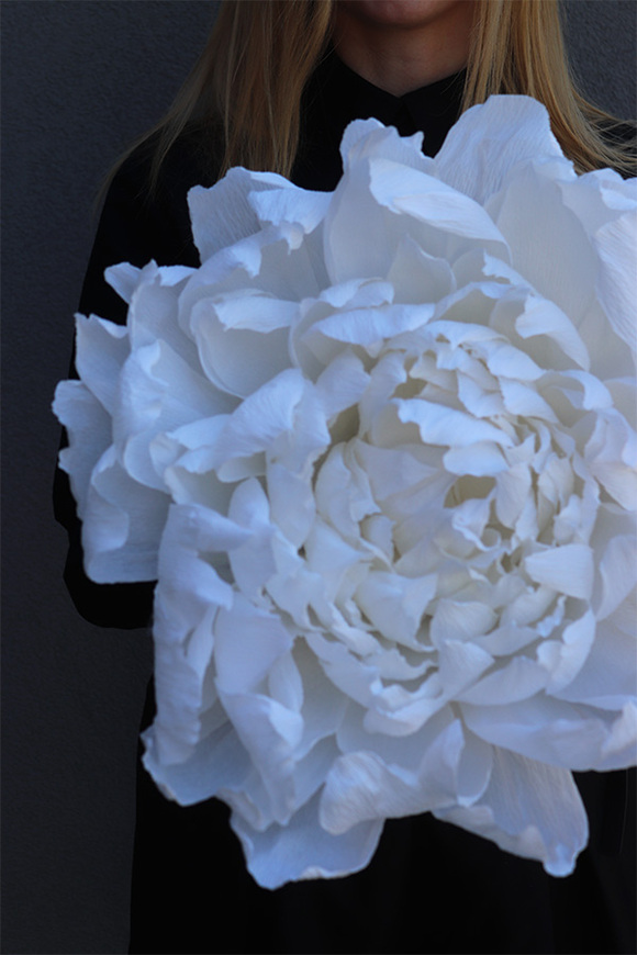 Paper Flower L, ręcznie robiony kwiat papierowy, wym.42x19cm