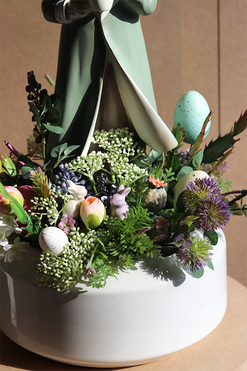 Bunny Tea Gaina, stroik wielkanocny z zajączkiem, wys.57cm 