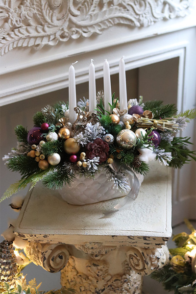 Fioletina, stroik świąteczny / adwentowy