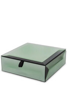 Glassico, szklane puzderko / szkatułka na biżuterię, miętowa, wym.4.5x12.5x12.5cm