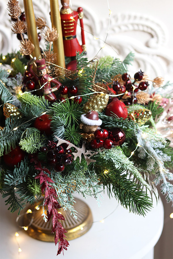 Bordolli, stroik świąteczny w pucharze