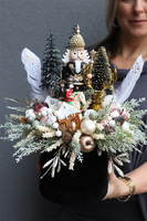 Dziadek do Orzechów Glamour 3, flowerbox świąteczny