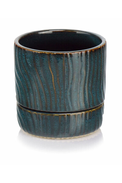 Vintage Mare, ceramiczna doniczka z podstawką