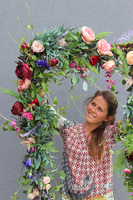 Koriana, girlanda roślinna na drzwi