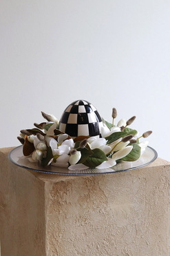 OD RĘKI Black Easter Blanche 2, stroik wielkanocny z jajem, wym.14x33cm