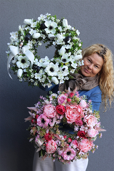 Kolory Kwiatów, wianek dekoracyjny na drzwi