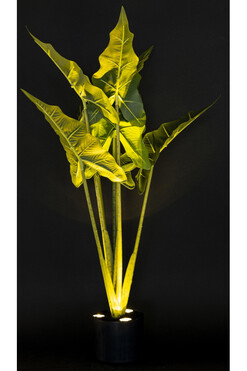 Alokazja LED, sztuczna roślina w doniczce z podświetleniem, wys.97cm