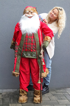 bożonarodzeniowa figurka miękki stojący Mikołaj A, wys.154cm