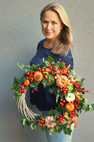 Herado, jesienny wianek z dyniami