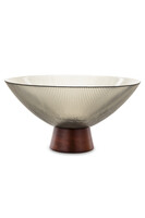 Oakland, szklana patera dekoracyjna na nodze