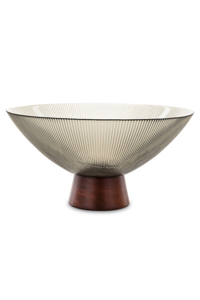 Oakland, szklana patera dekoracyjna na nodze