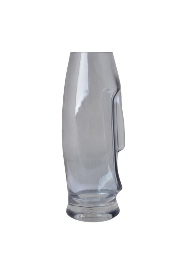 Pacific Face, szklany wazon, szary