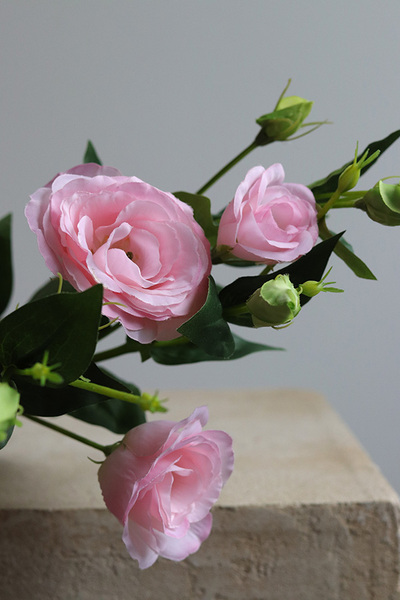 Eustoma Pink, gałązka sztucznej eustomy, 1szt. dł.75cm