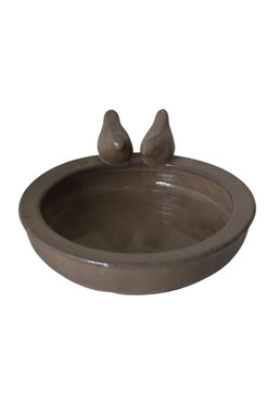 Dalida, poidło dla ptaków okrągłe, beżowe D, wym.29x27x10.5cm