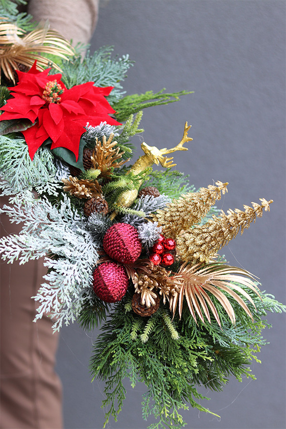 Red Winter, bożonarodzeniowy stroik girlanda