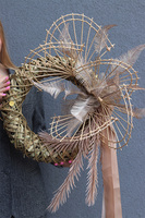 Pomona Boho, asymetryczny wianek dekoracyjny