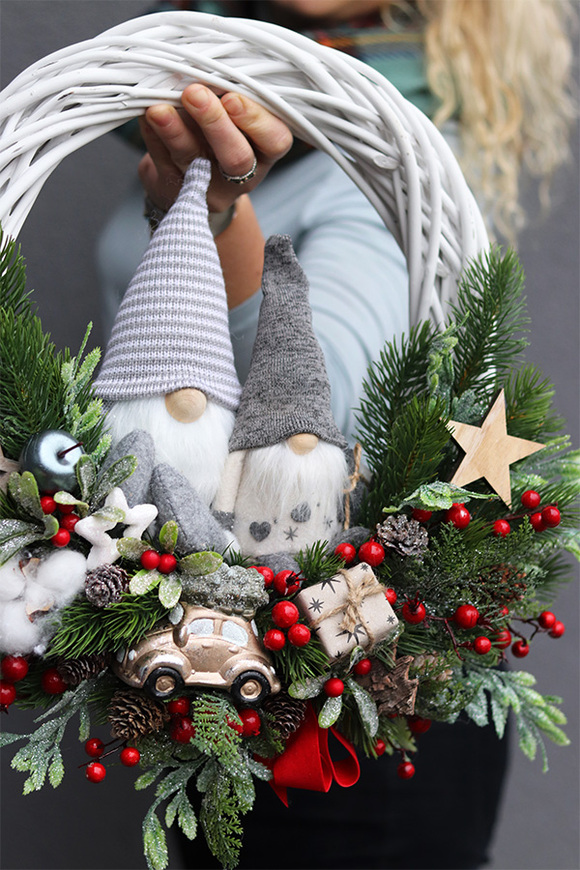 dekoracyjny wianek Skrzaty New