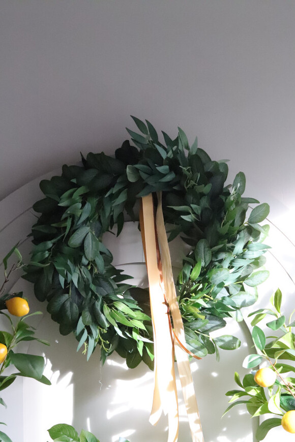 Sicilia Green, zielony wianek dekoracyjny