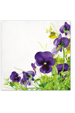 Pansies, serwetki papierowe z nadrukiem, kpl.20szt