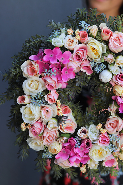 Atena, uroczy wianek na drzwi, śr.35cm 