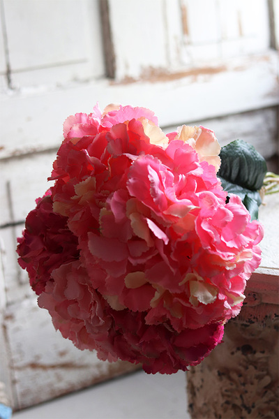 bogaty bukiet różowych hortensji, Hortina, 5szt, dł.82cm 