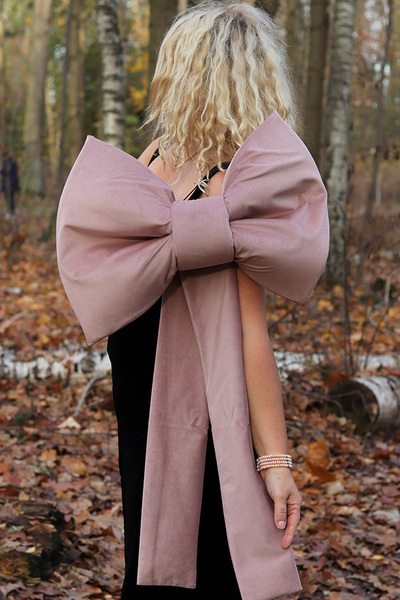 Velvet Papillon, welurowa kokarda pluszowa XL	