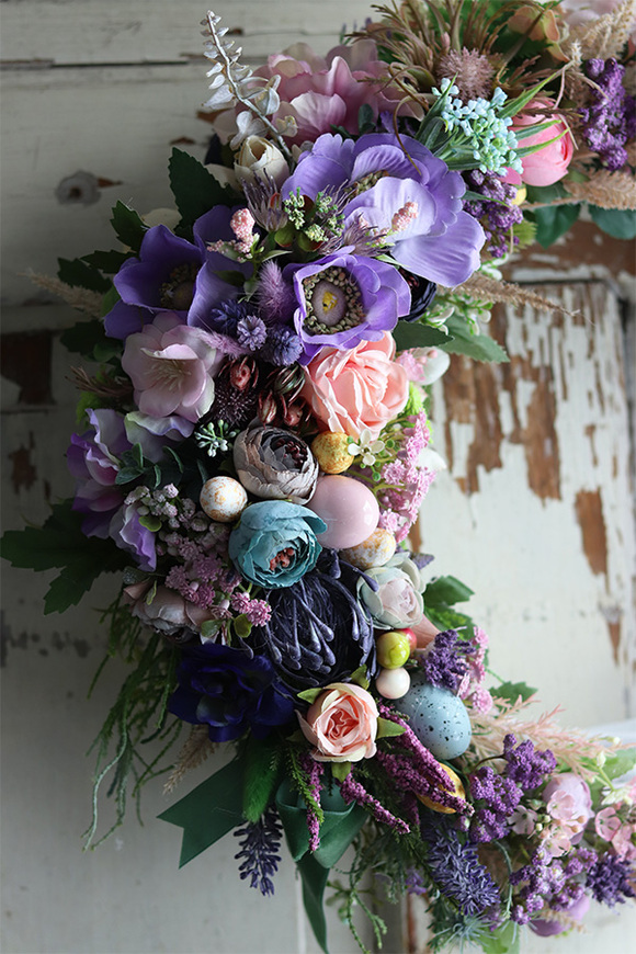 dekoracyjny wielkanocny wianek, Telisa, śr.43cm