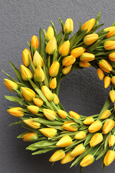 wianek z tulipanów, Witaj Wiosno Yellow