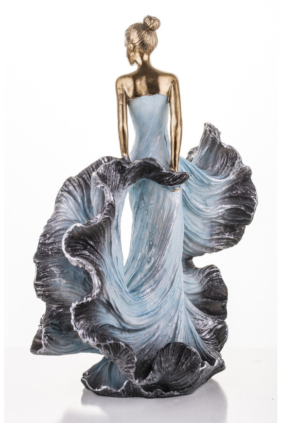 Flamenco, figurka tancerki w błękitnej sukni