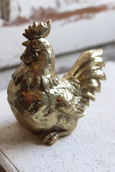 figurka złota, Kurka Wielkanocna B, wys.19x10.5x17cm 