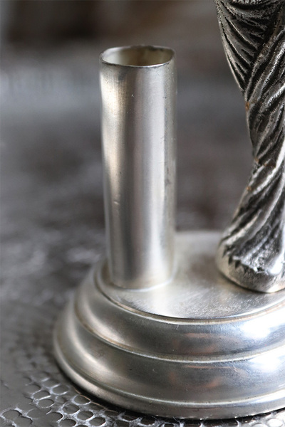 Dama, posrebrzany pojemnik na wykałaczki,  wys.10.5cm 