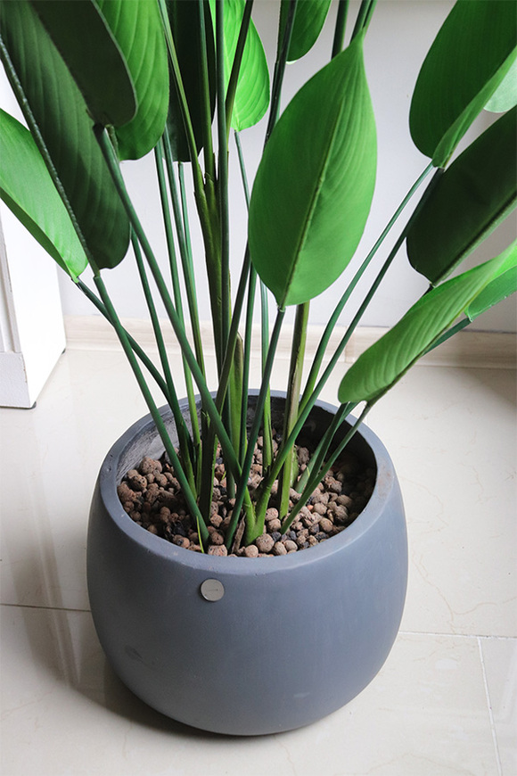 Strelicja Concrete, sztuczna roślina w donicy