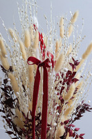 Zimowe Pole, kompozycja kwiatowa w misie z suszem