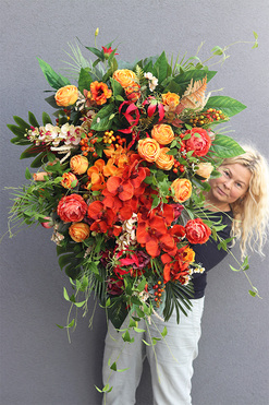 Orangita 3, ogromna wiązanka nagrobna, dł.129cm