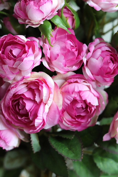 Rosalie, gałązka sztucznej róży, różowa