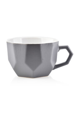 Geometric Sense, kubek ceramiczny, szary, poj.450ml