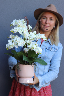 Pink Nemo, wysokiej jakości sztuczny storczyk, wym.53cm