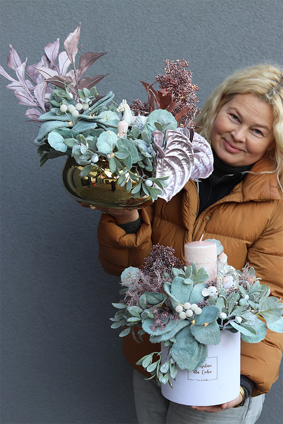 Romantyczne Święta, świąteczny stroik