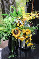 Słoneczna, bukiet nagrobny ze słonecznikami
