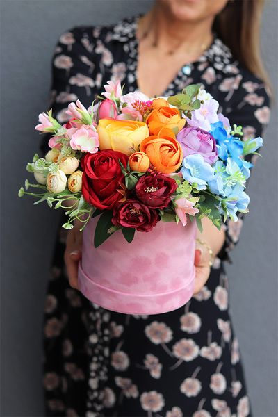 Tęcza Crystalas M, kolorowy flowerbox z chwostem