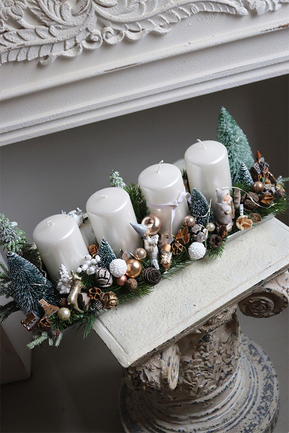 Dzieciństwo Biel, adwentowy stroik LED