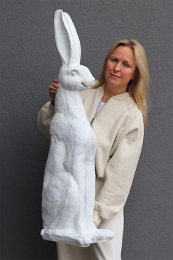 Zając Angielski White, duży zajączek wielkanocny figurka, wys.115cm