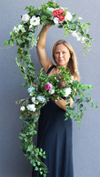 girlanda kwiatowa z bluszczem, Getrano 2, dł.110cm 