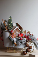 Jadą Sanie, świąteczny stroik