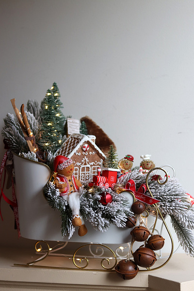 Jadą Sanie, świąteczny stroik