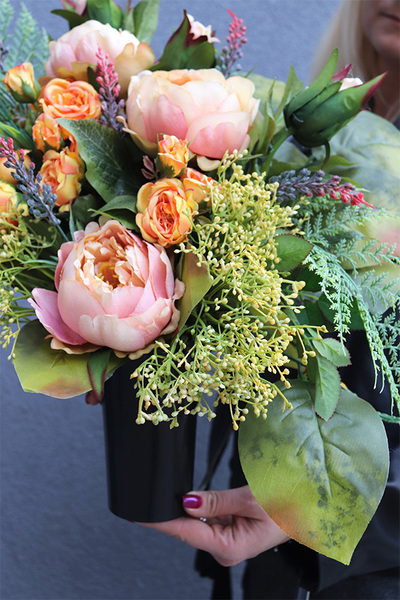 Miju, elegancki bukiet nagrobny, wys.57cm 