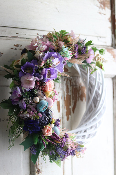 dekoracyjny wielkanocny wianek, Telisa, śr.43cm