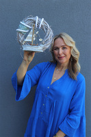 marynistyczny wianek z łódką